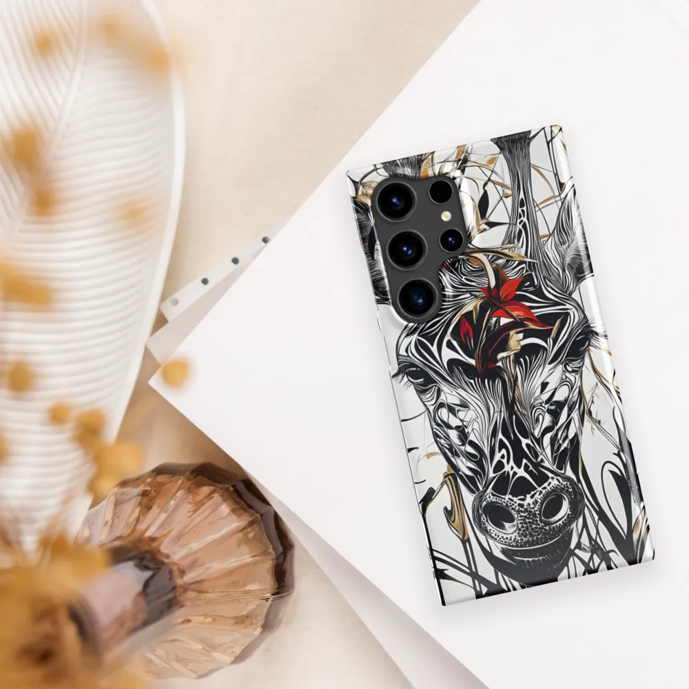 Floral Elegance: The Giraffe's Portrait
