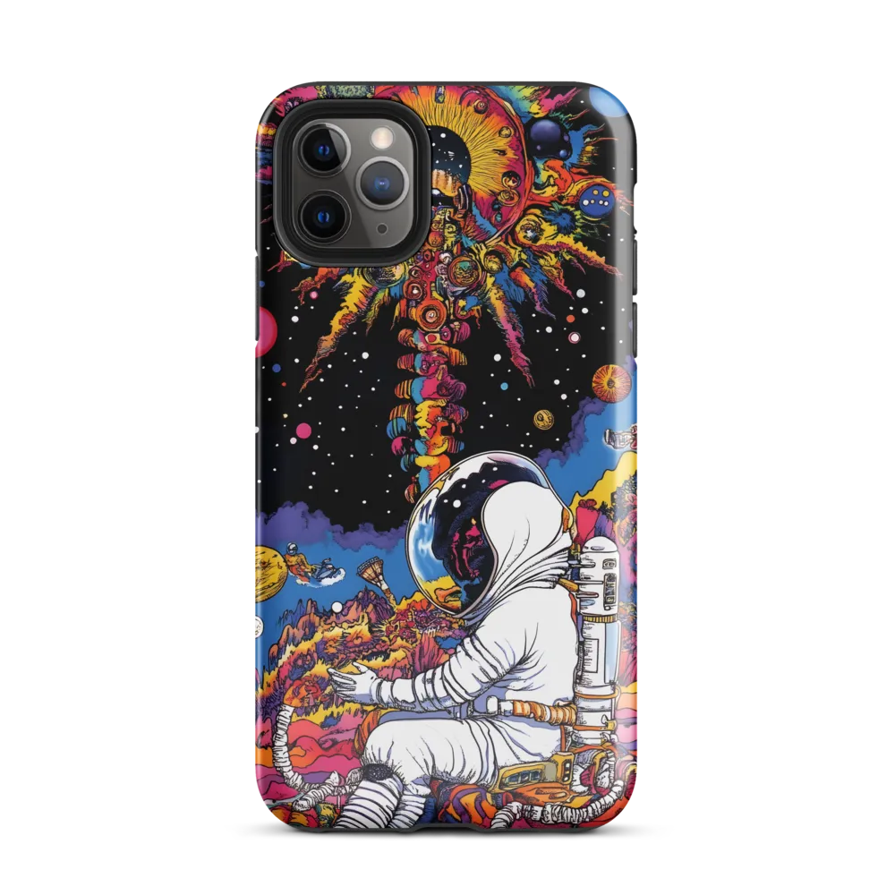 Cosmic Wonder: An Astronaut's Journey Through Color | Phone Case |  11 Pro Max | Tough Case | Glossy