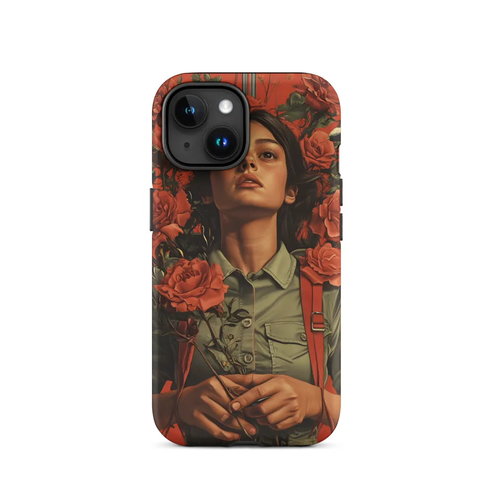 Harmony and Strength: A Portrait Among Roses