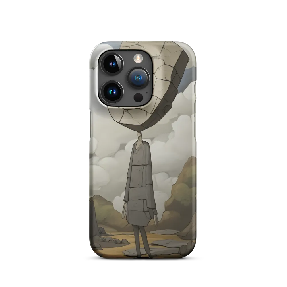 Whimsical Stone Figure in a Rocky Landscape | Phone Case |  15 Pro | Snap Case | Matte