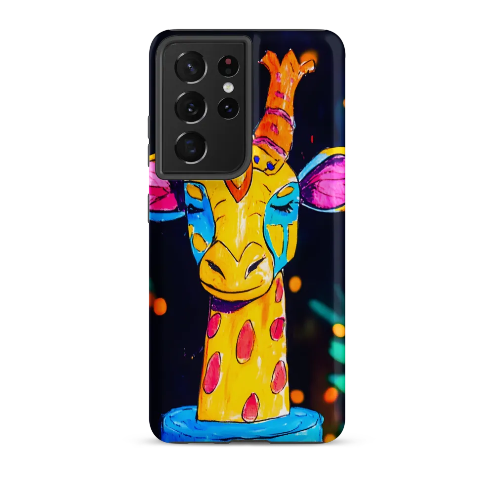 Whimsical Giraffe in Vibrant Colors