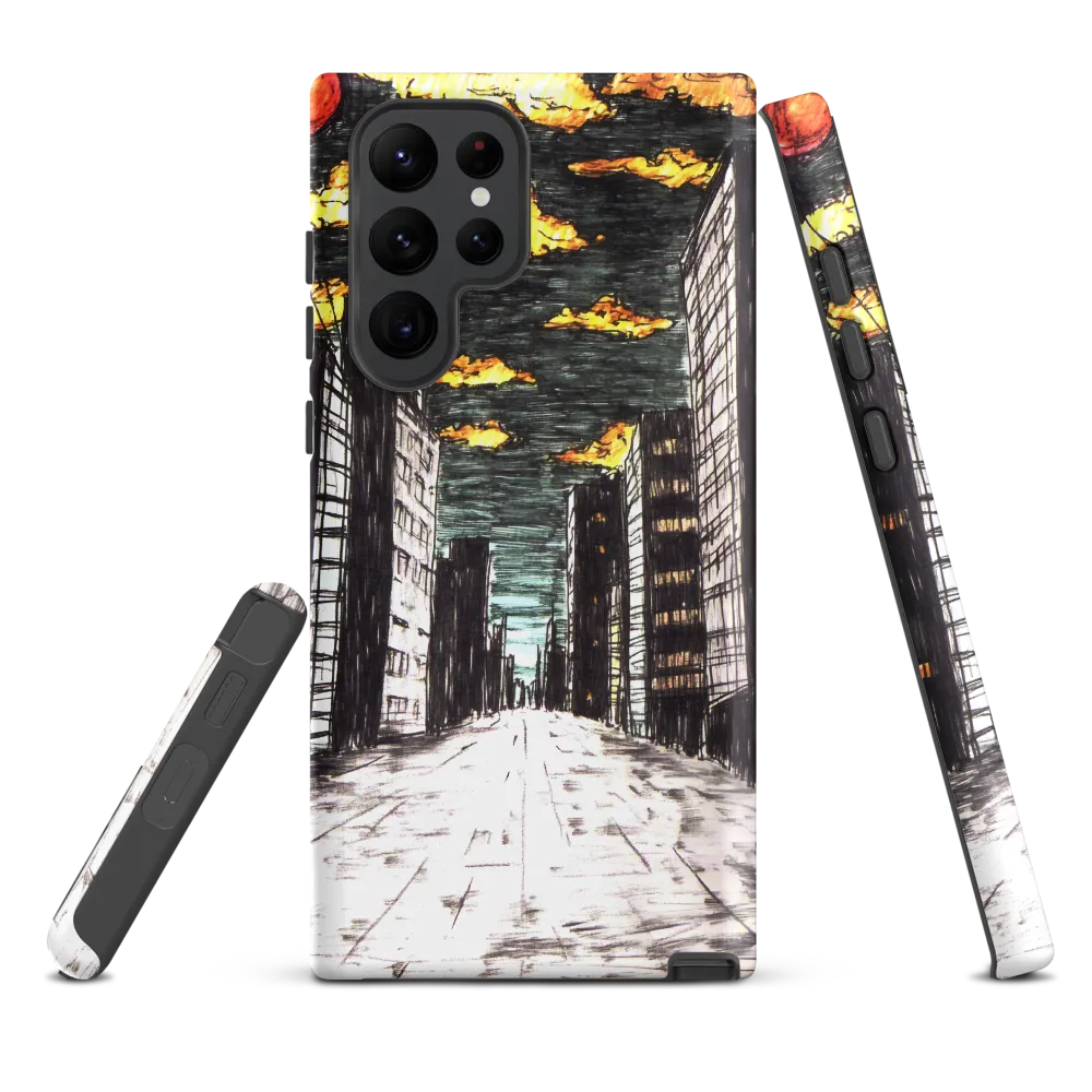 Eclipsed Cityscape | Phone Case |  S22 Ultra | Tough Case | Matte
