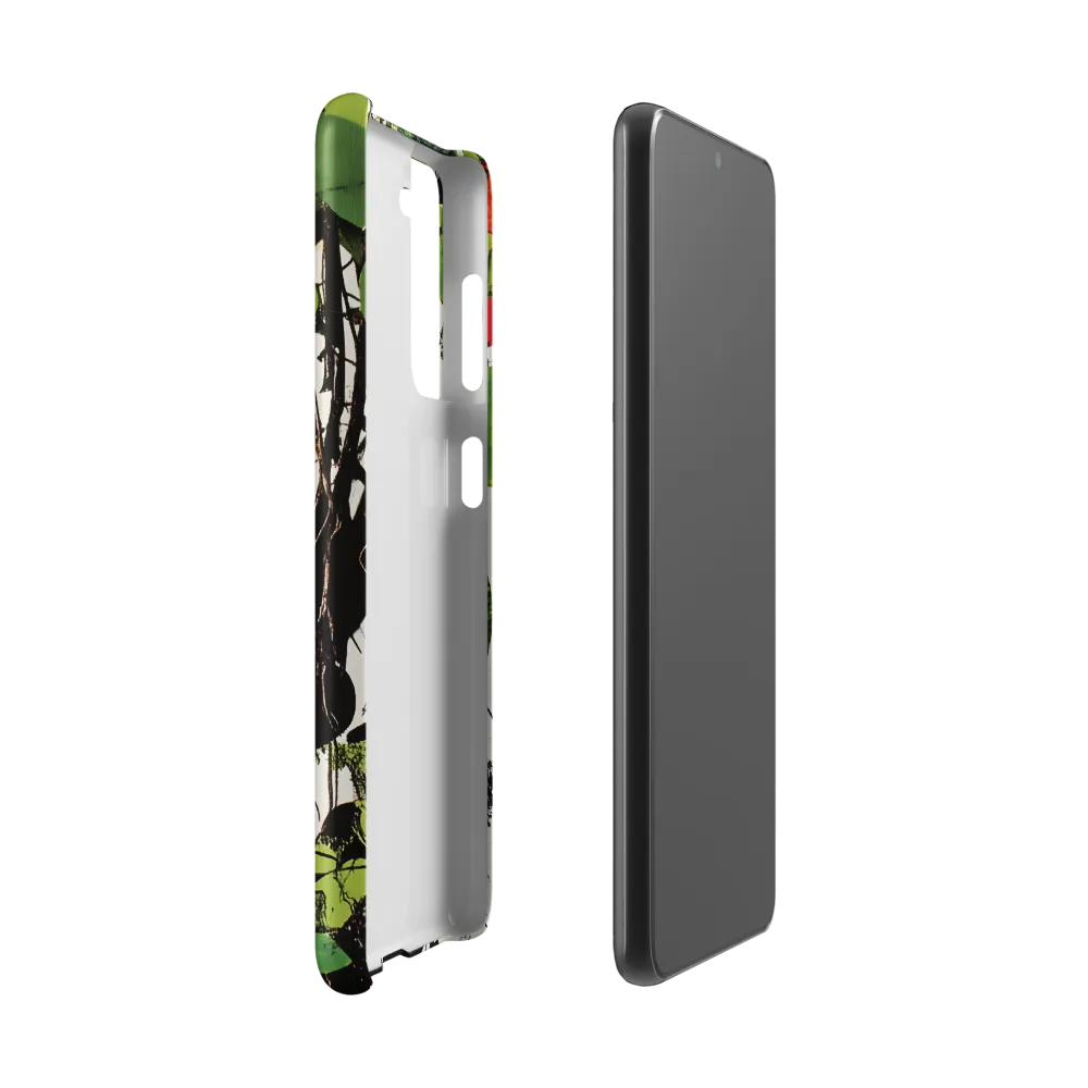 Nature's Geometry: A Contemporary Collage | Phone Case |  S21 | Snap Case | Matte