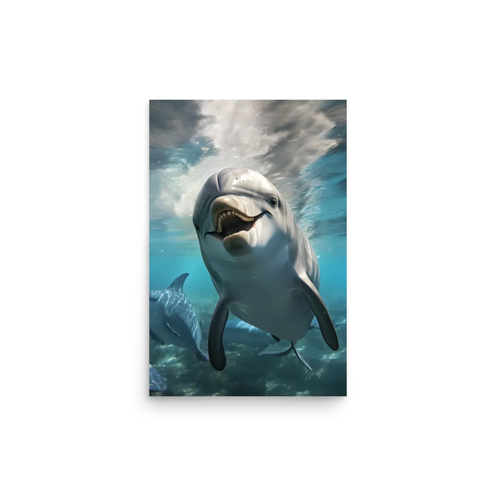 Beneath the Waves: A Dolphin's Dance