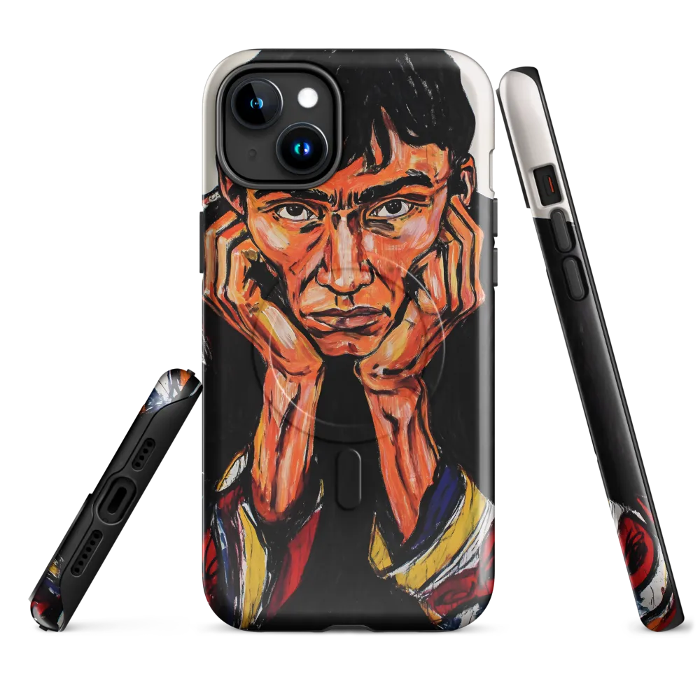 Contemplative Intensity: An Expressionist Portrait