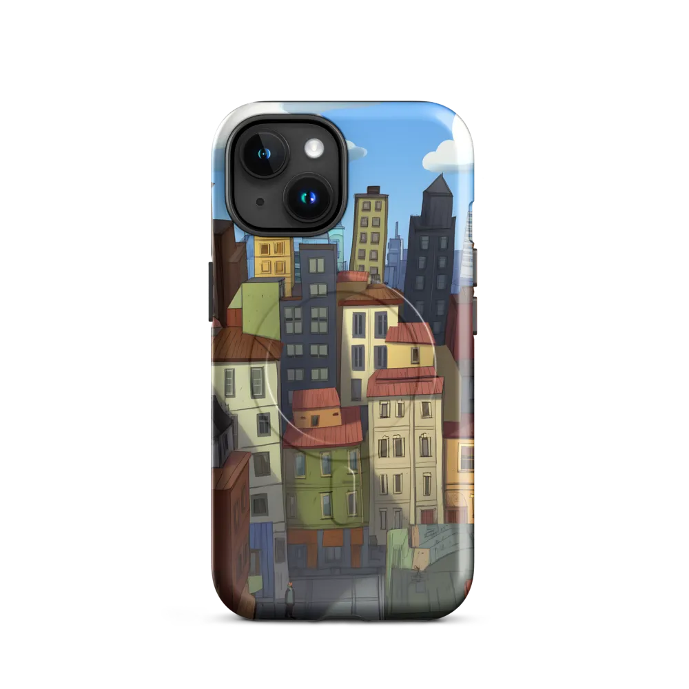 Urban Symphony: A Colorful Cityscape | Phone Case |  15 | MagSafe® Tough Case | Glossy