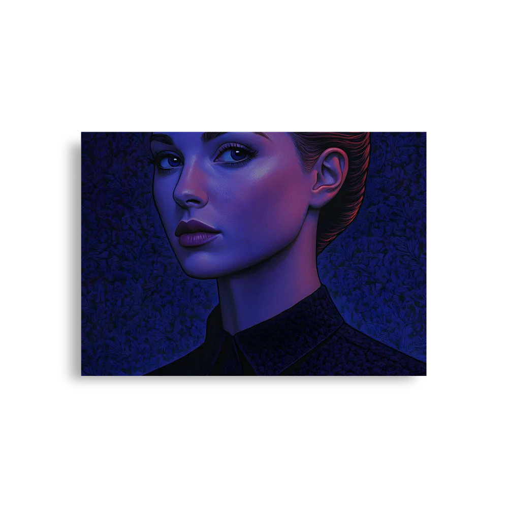 Ethereal Portrait in Blue and Red | Poster | A1 (23.3″×33.1″)