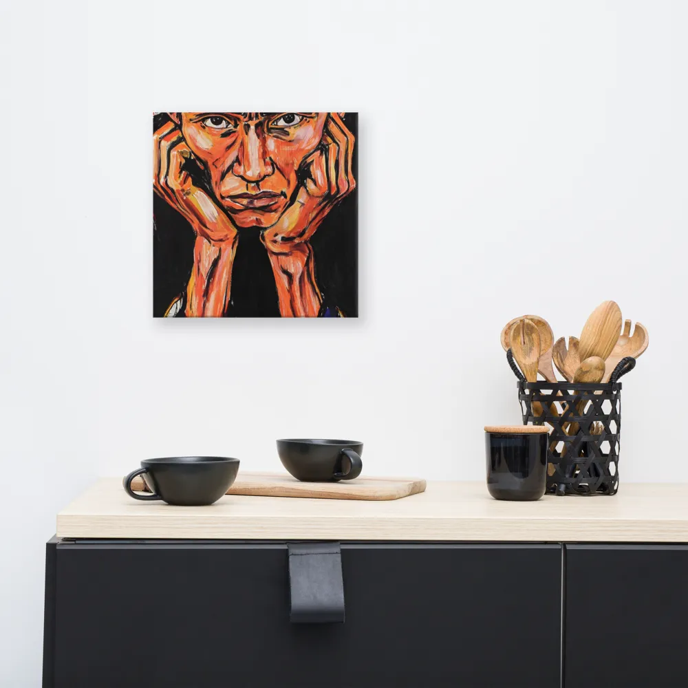 Contemplative Intensity: An Expressionist Portrait
