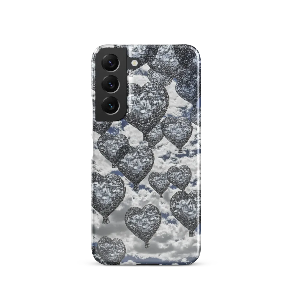 Stippled Hearts Over Cloudscape