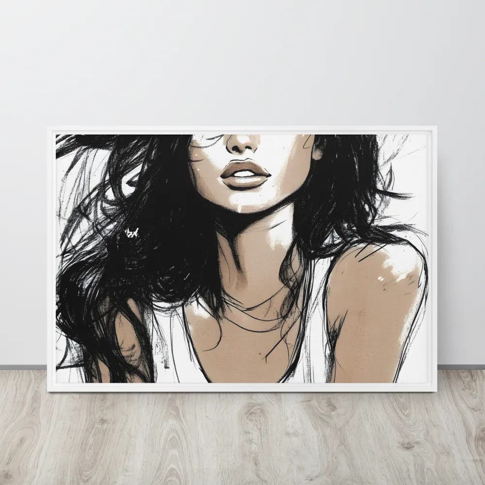 Whispers of Elegance | Canvas with White Frame | 24″×36″