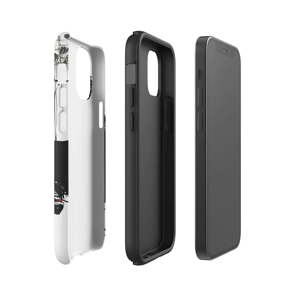 Urban Pulse: A Monochromatic Journey | Phone Case |  12 mini | Tough Case | Matte