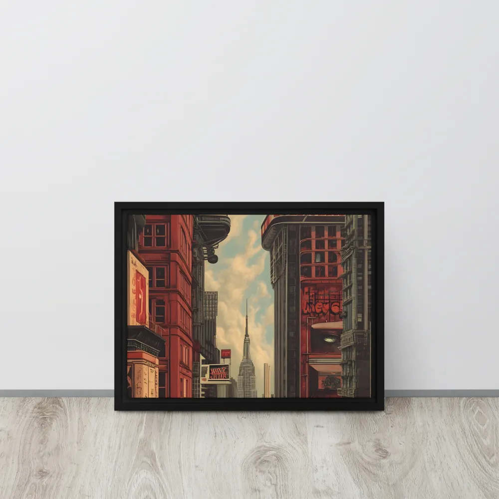 A Glimpse of Tomorrow: Urban Ambition | Canvas with Black Frame | 12″×16″