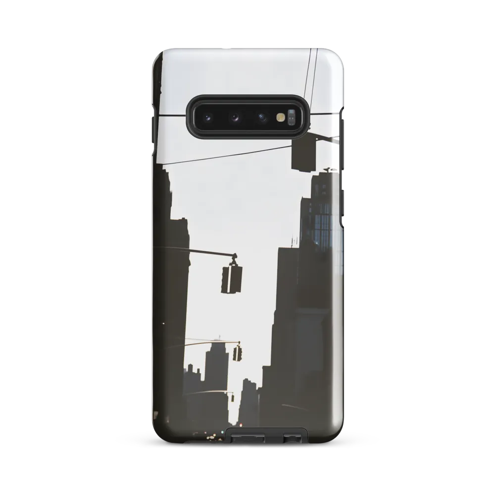 Silhouetted Serenity in Urban Light | Phone Case |  S10 Plus | Tough Case | Glossy