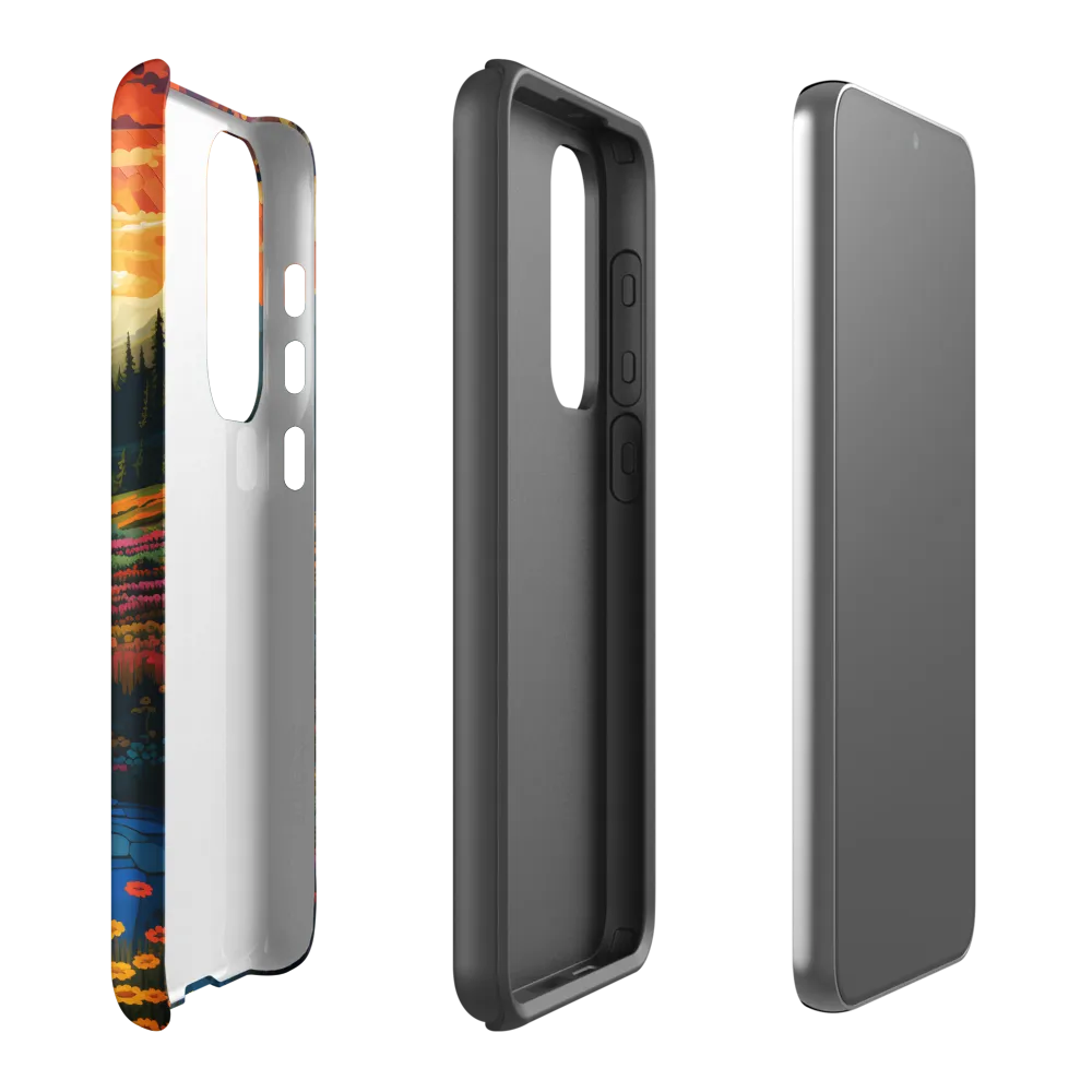 Serenity in Sunset: A Winding River's Embrace | Phone Case |  S23 Plus | Tough Case | Matte