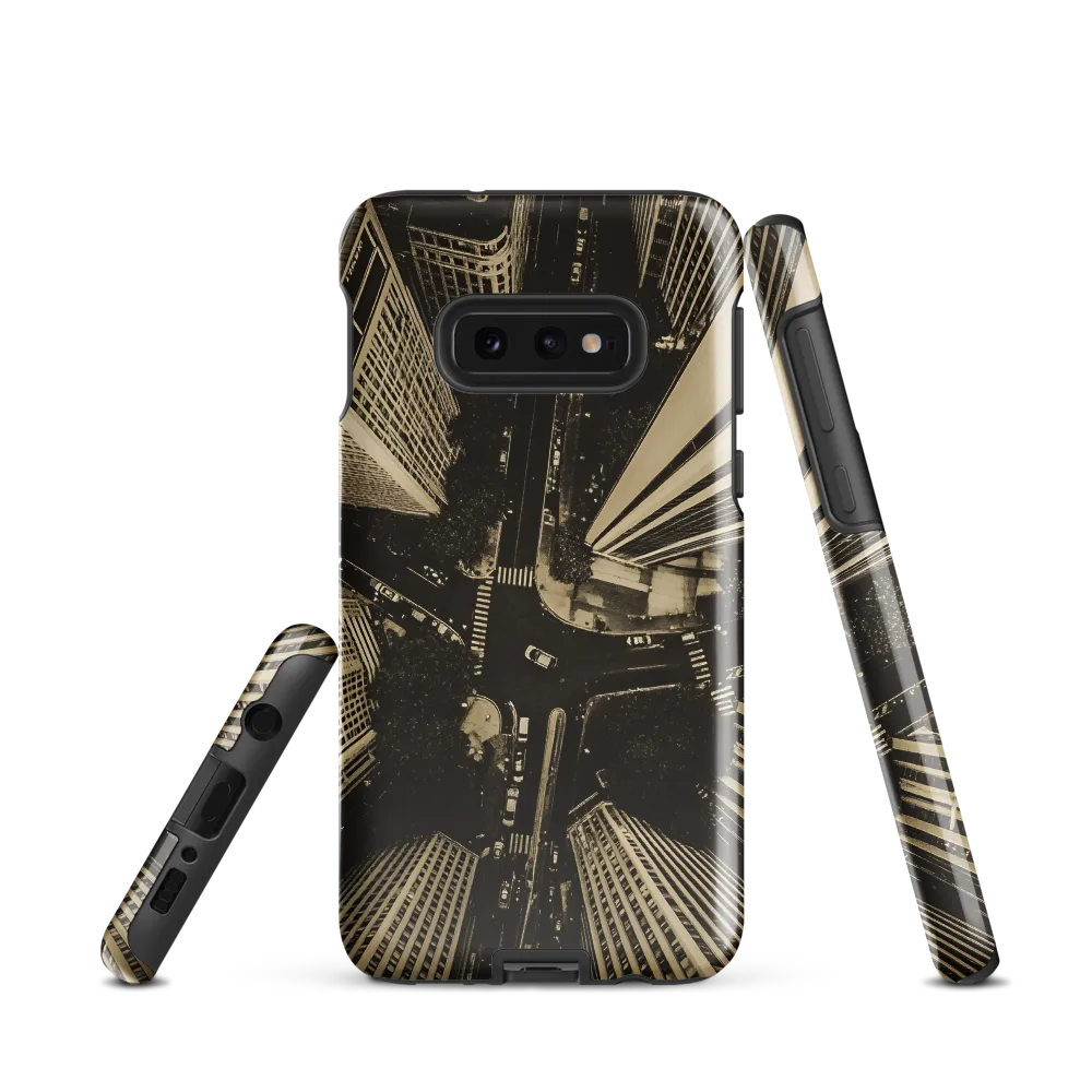 Urban Symphony: Aerial Perspective of City Life | Phone Case |  S10e | Tough Case | Glossy
