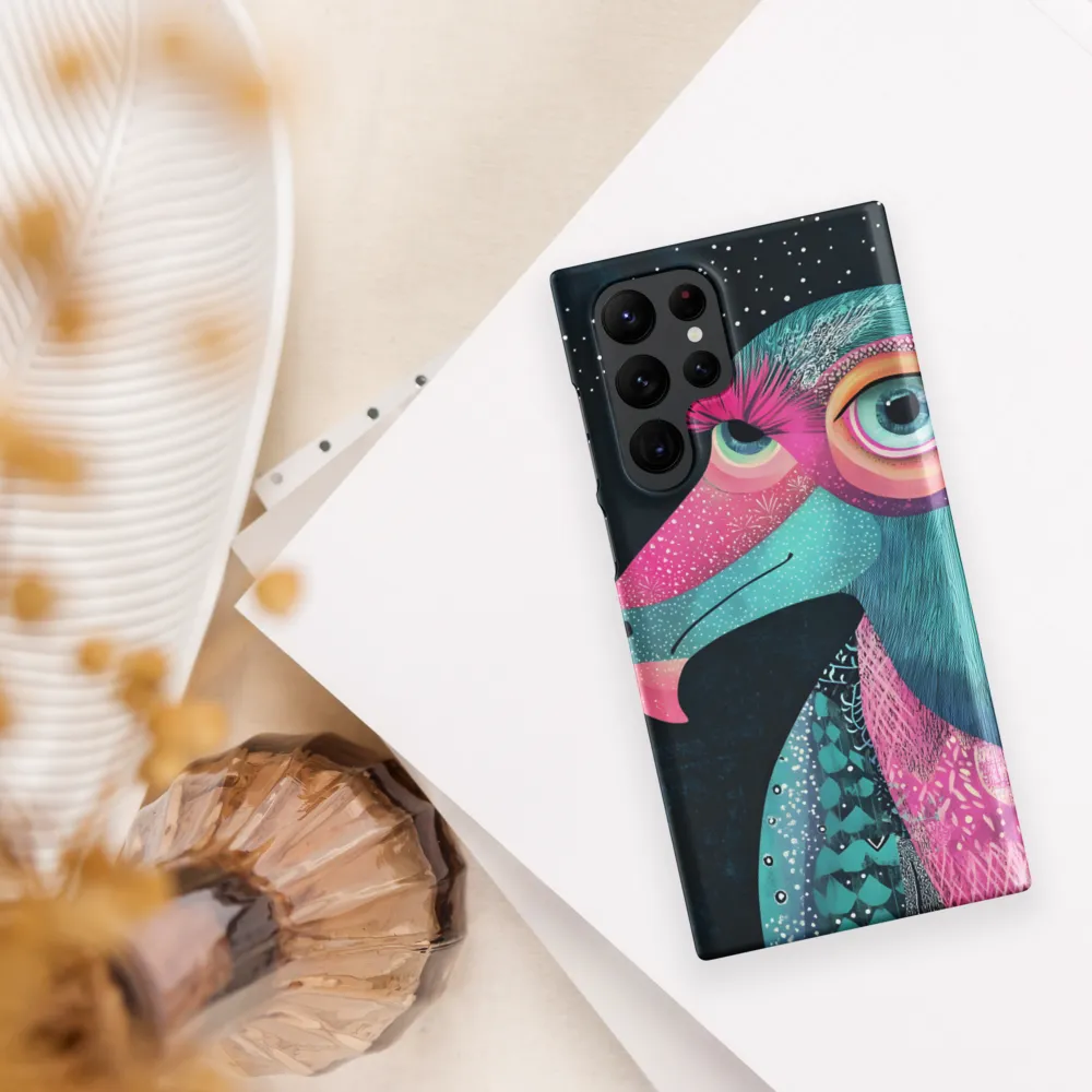 Whimsical Vulture: A Dance of Colors | Phone Case |  S22 Ultra | Snap Case | Matte