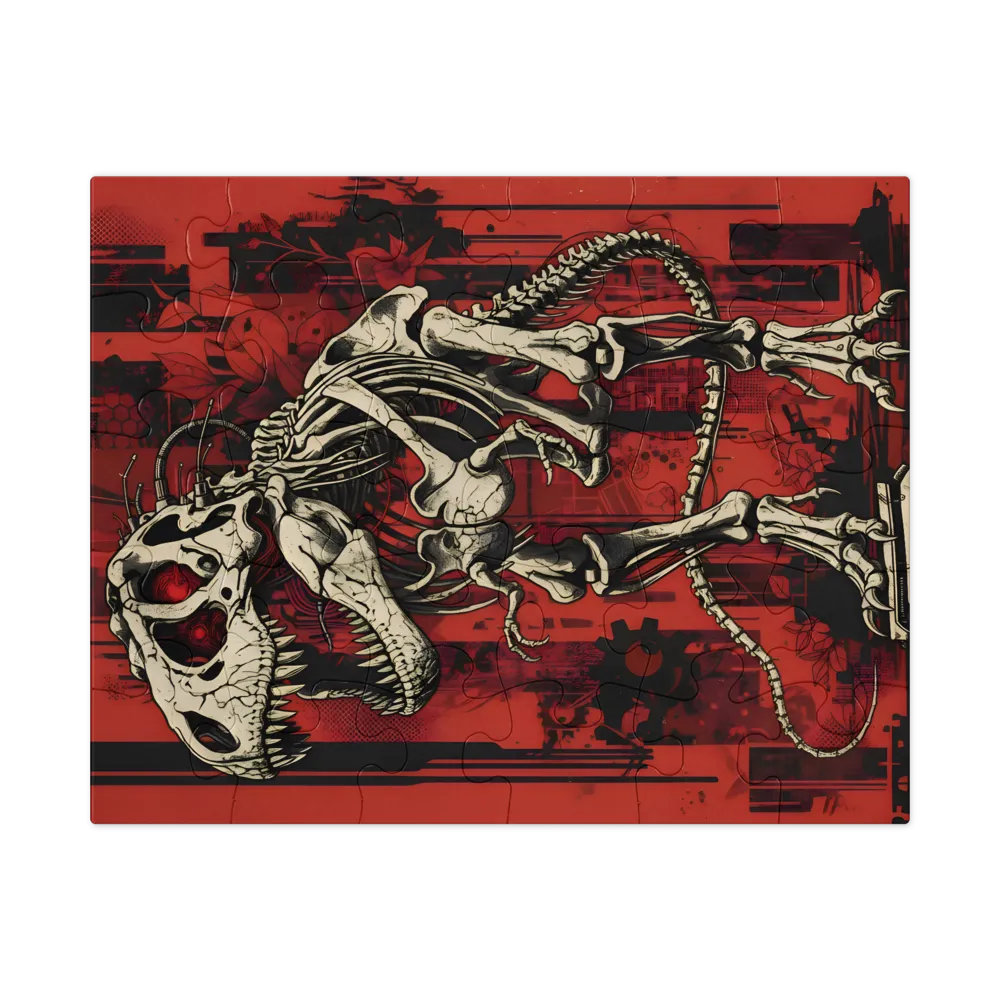 T. Rex Skeleton 
 Jigsaw Puzzle in Tin Box