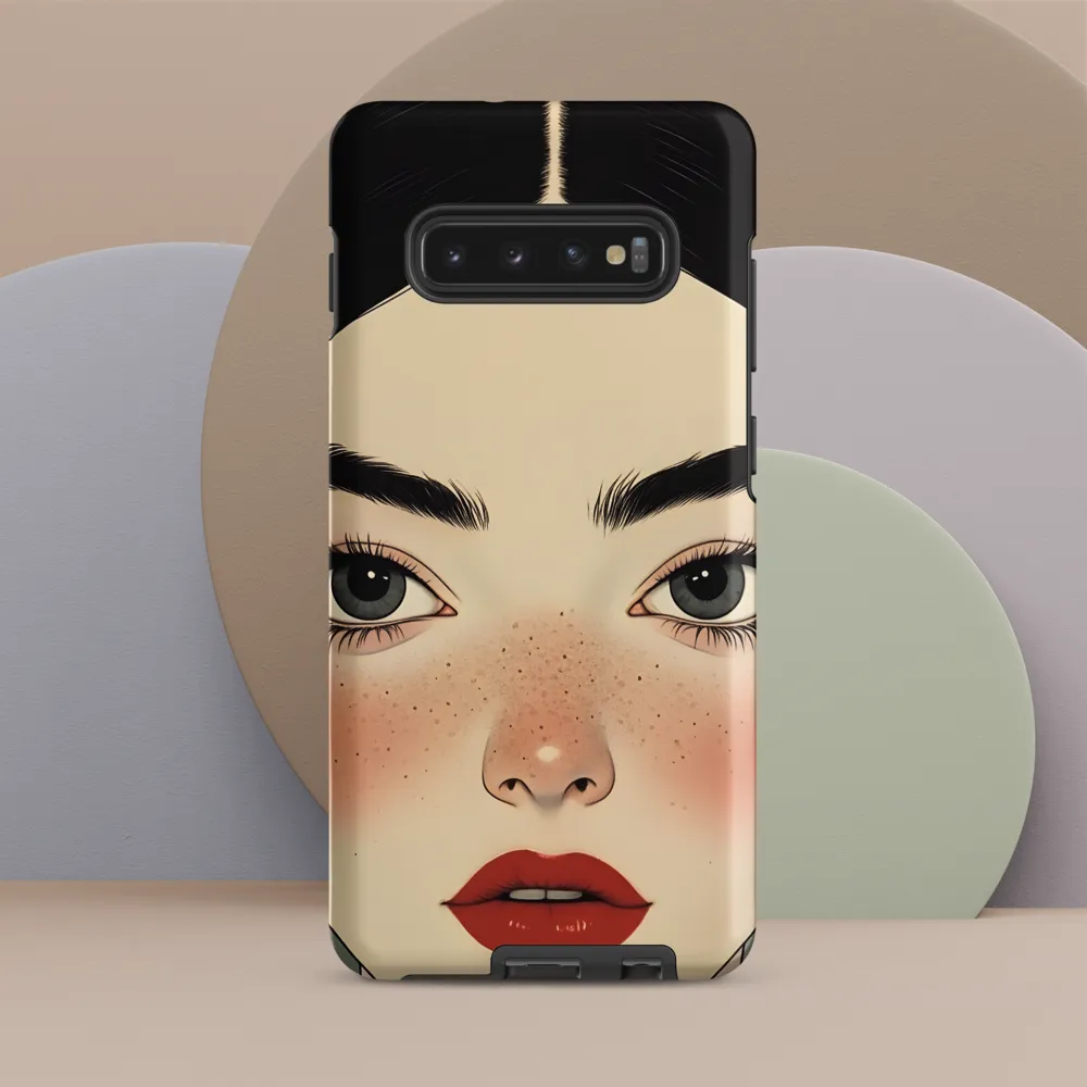 Serenity Captured: A Modern Portrait | Phone Case |  S10 Plus | Tough Case | Matte