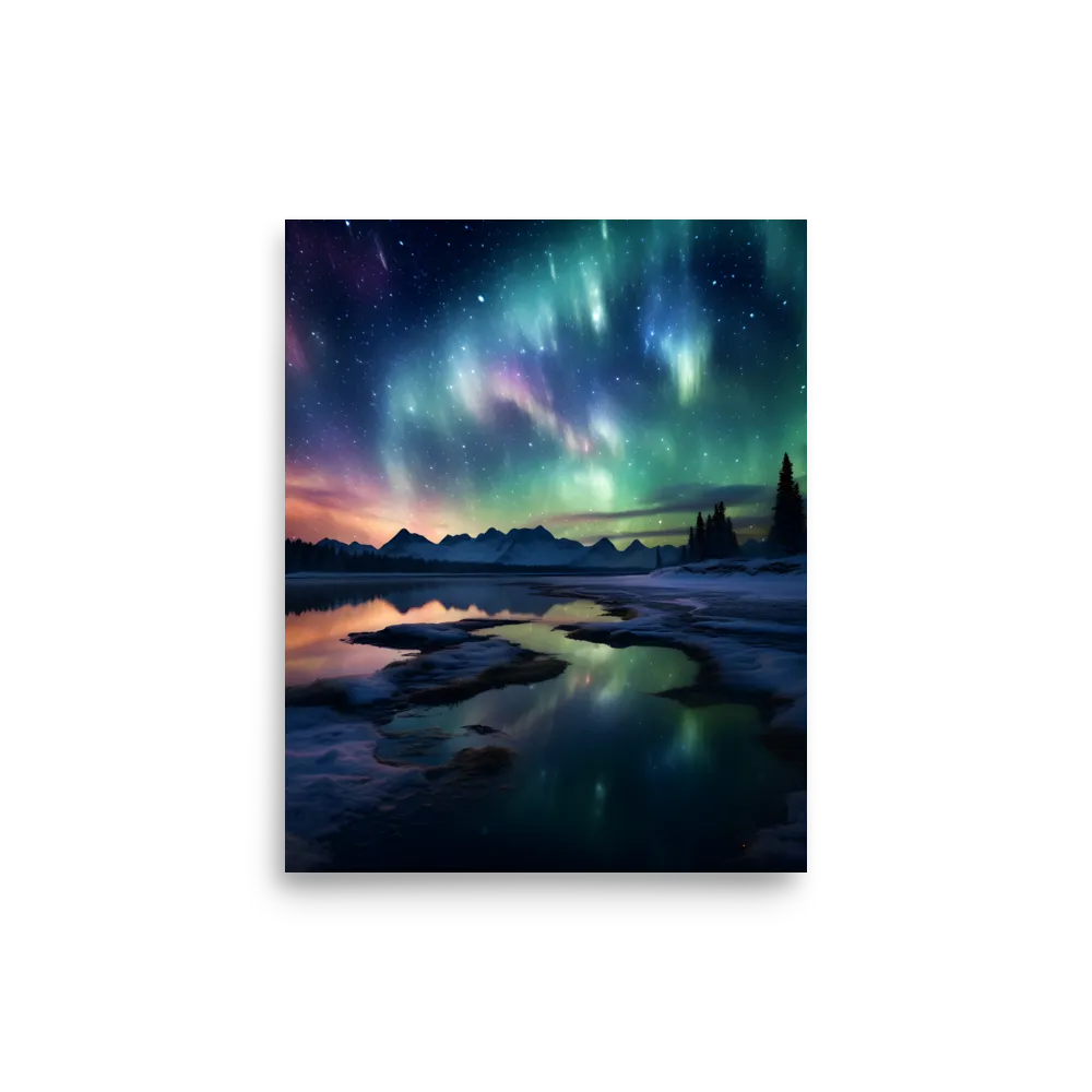 Ethereal Aurora: A Night Under the Stars | Poster | 8″×10″