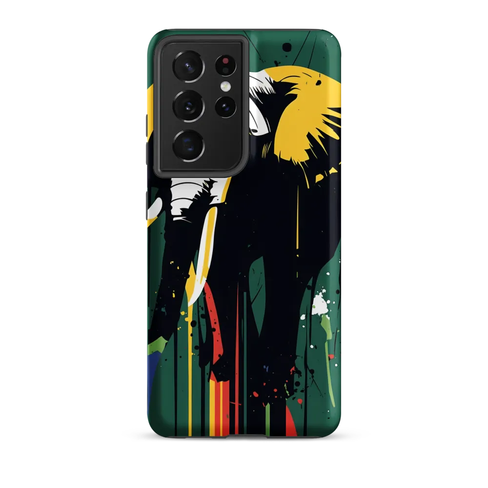 Majestic Minimalism: The Colorful Elephant