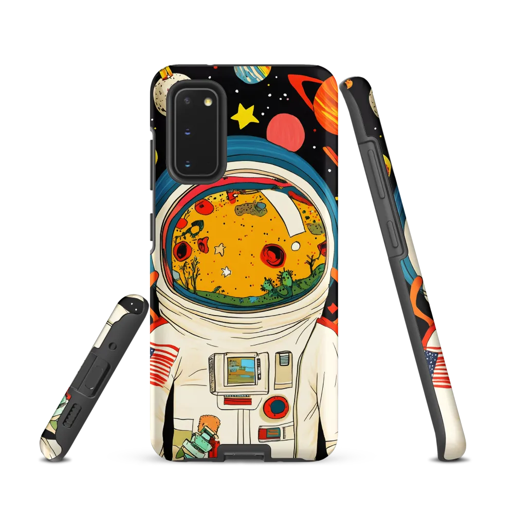 Cosmic Curiosity: Journey Within the Helmet | Phone Case |  S20 | Tough Case | Matte