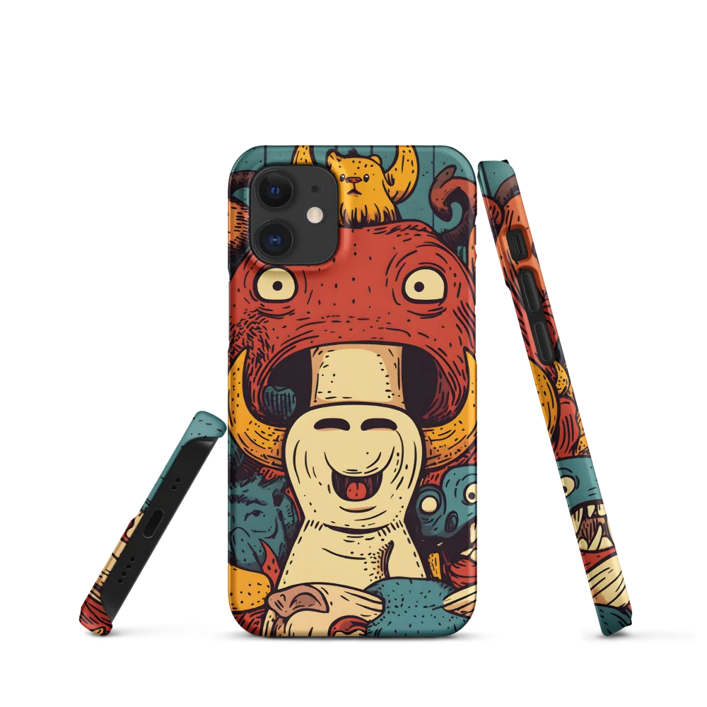 Whimsical Gathering of Creatures | Phone Case |  12 Mini | Snap Case | Matte