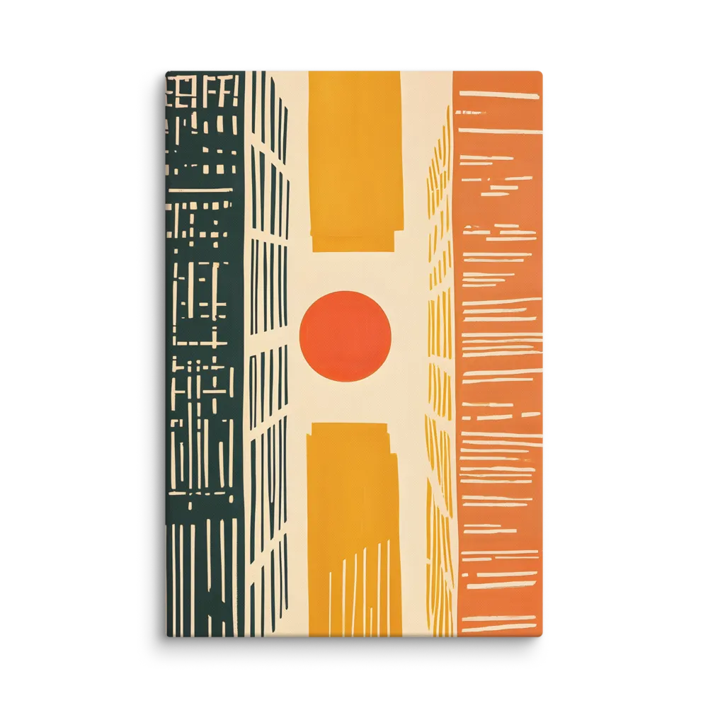 Urban Harmony: A Geometric Sunrise