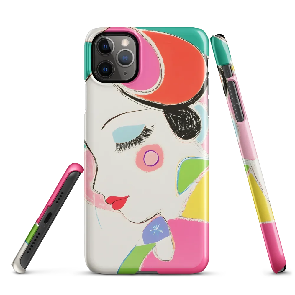 Whimsical Portrait in Colorful Abstraction | Phone Case |  11 Pro Max | Snap Case | Glossy