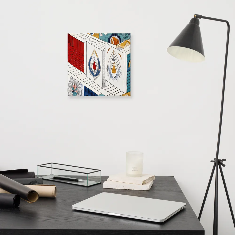 Symphony of Geometric Harmony | Canvas | 12″×12″