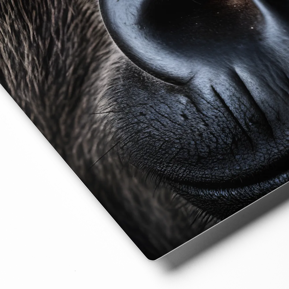 Gaze of the Wild: A Gorilla's Portrait | Metal Print | 16″×20″