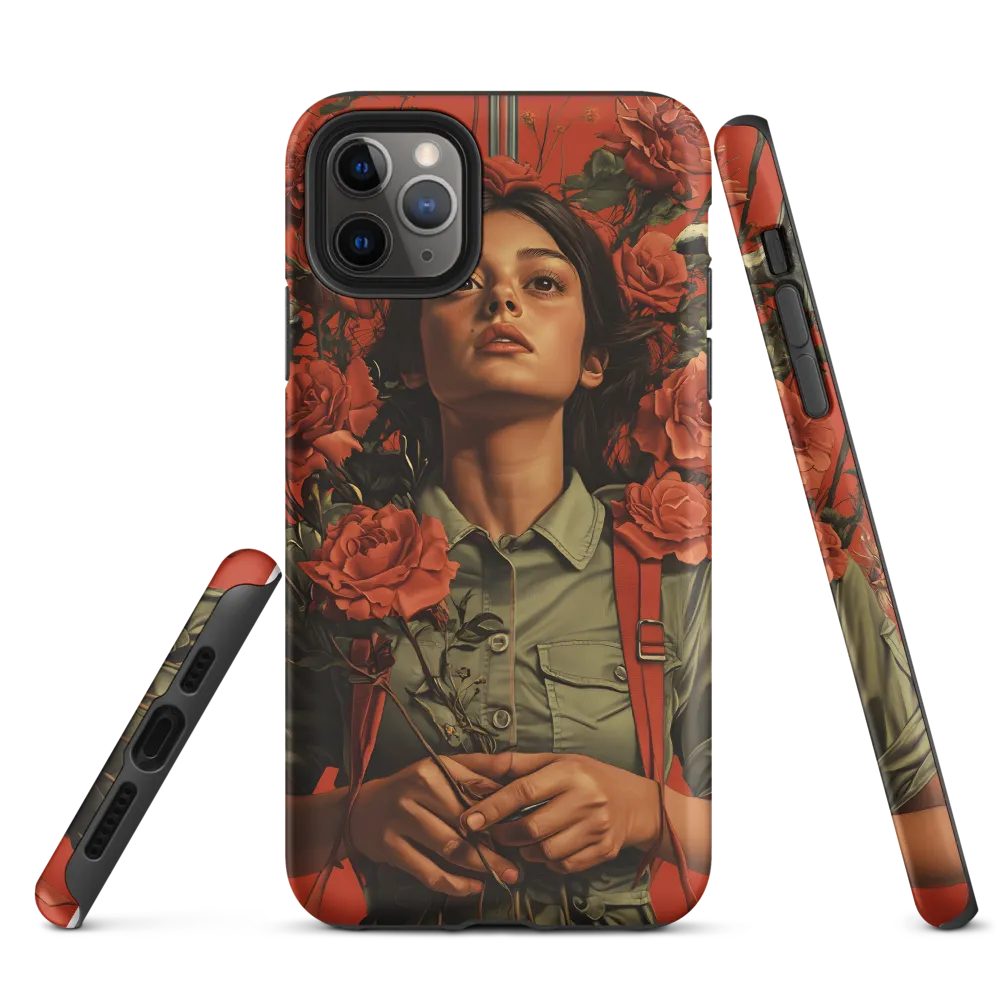 Harmony and Strength: A Portrait Among Roses