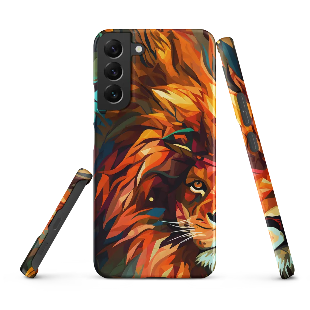 Majestic Gaze: The Polygonal Lion