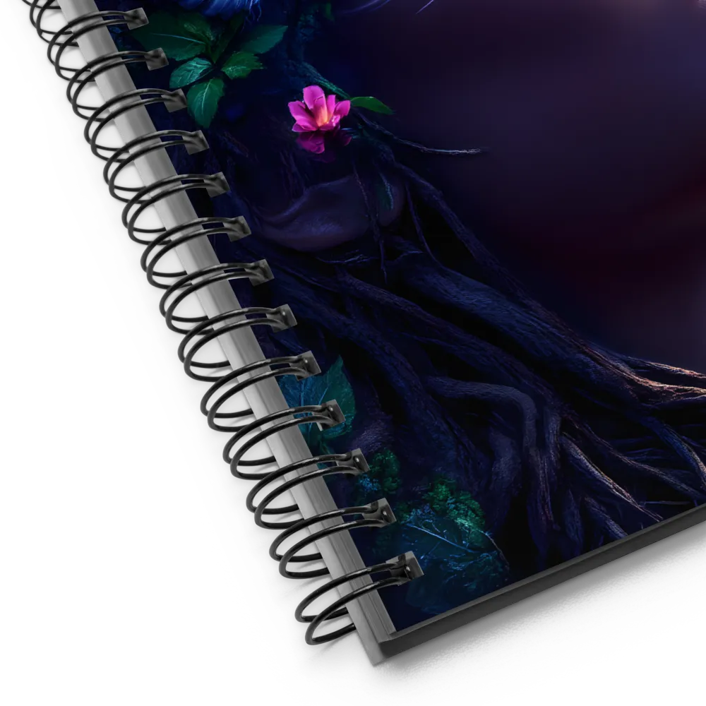 Nature's Enchantment: A Surreal Portrait | Spiral Notebook