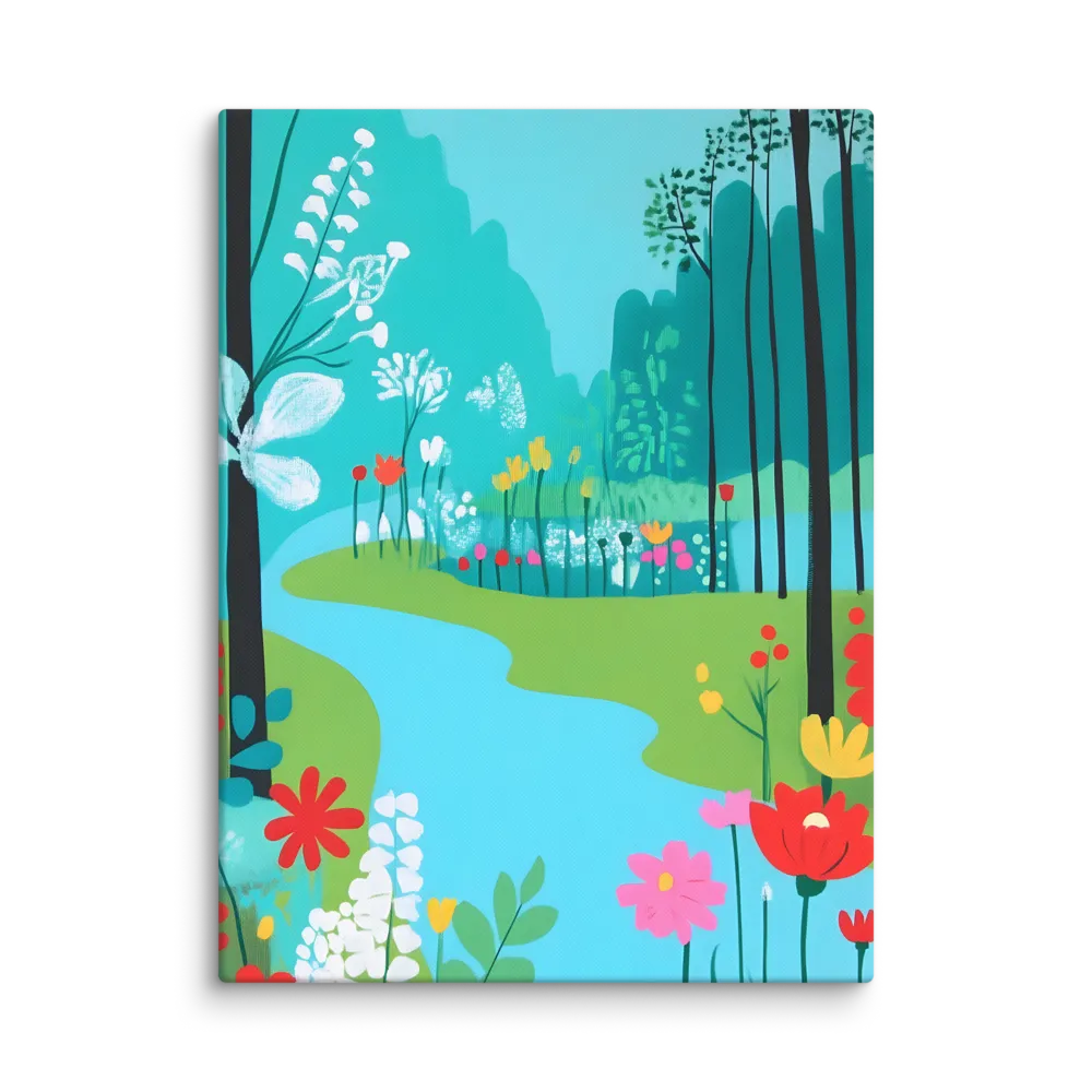 Whispers of Spring: A Colorful Retreat | Canvas | 24″×32″