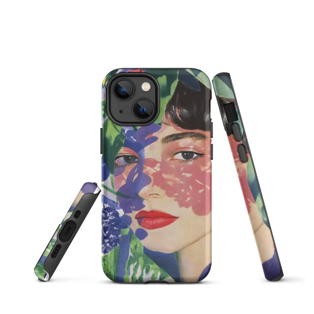 Whispers of Nature: A Floral Portrait | Phone Case |  13 mini | Tough Case | Matte