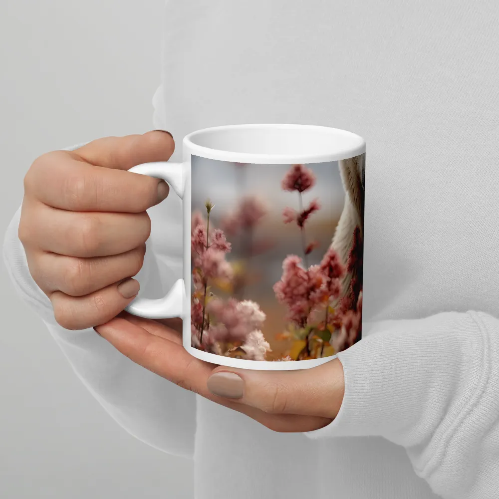 Curiosity Among Blooms: The Polar Bear | Mug with White inside | 11 oz