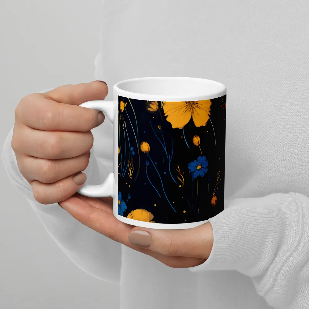 Nocturnal Blossoms | Mug with White inside | 11 oz