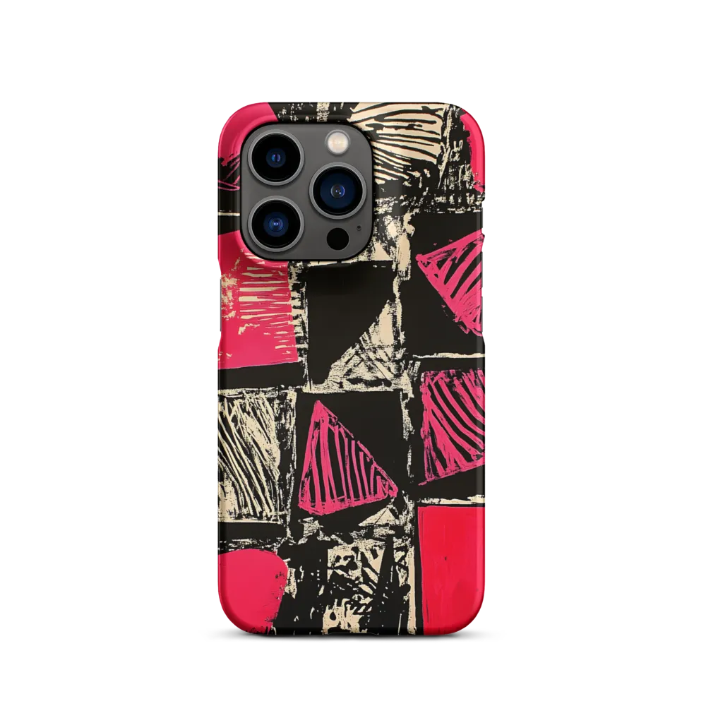 Geometric Symphony in Pink and Black