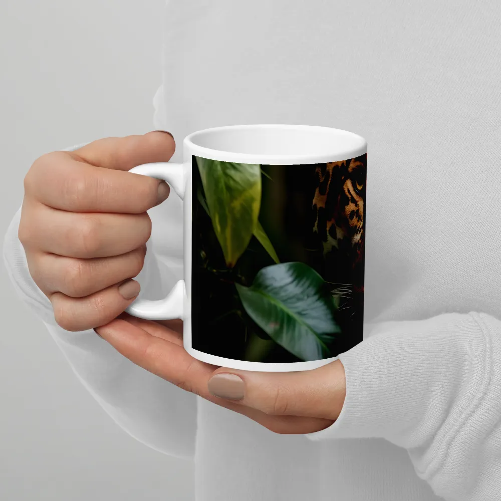 The Intensity of Nature: A Jaguar’s Gaze | Mug with White inside | 11 oz