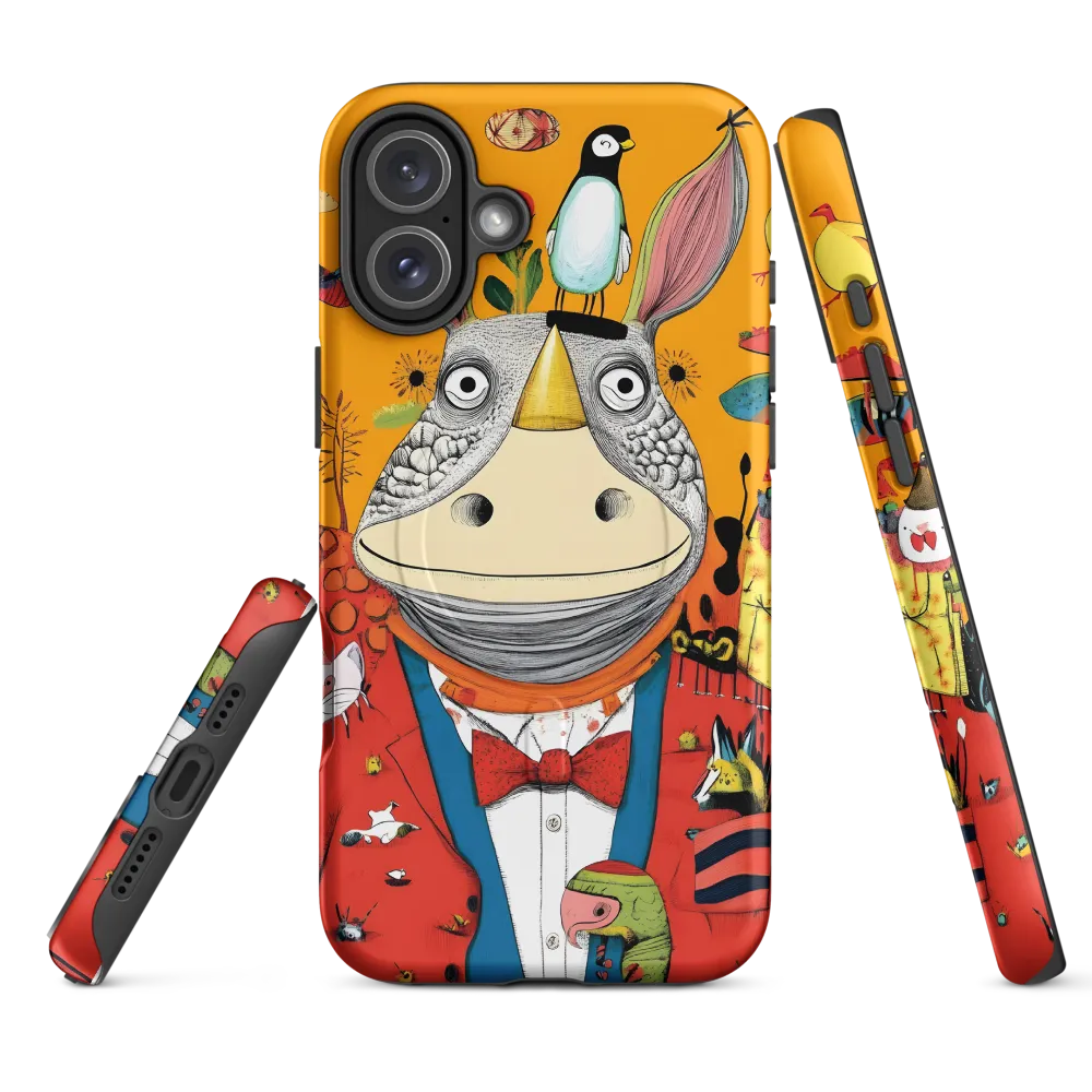 Whimsical Rhinoceros: A Playful Encounter