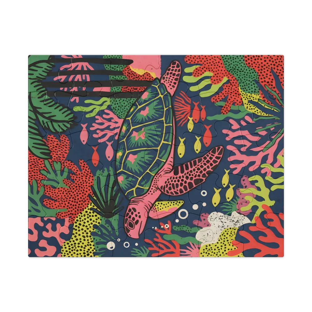 Coral Reef Turtle 
 Jigsaw Puzzle in Tin Box
