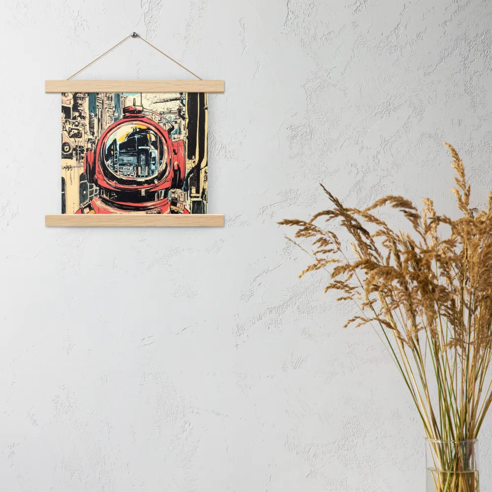 Reflections of Tomorrow | Poster With Oak Wood Hanger | 10″×10″
