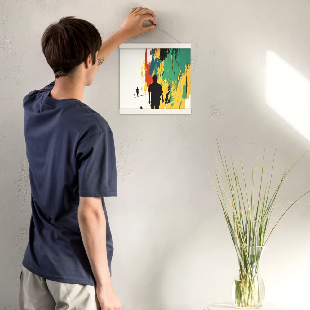 Journey of Silhouettes | Poster With White Wood Hanger | 12″×12″