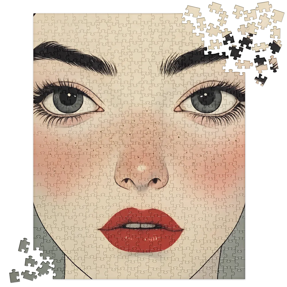 Serenity Captured: A Modern Portrait | Jigsaw Puzzle | 520 pieces