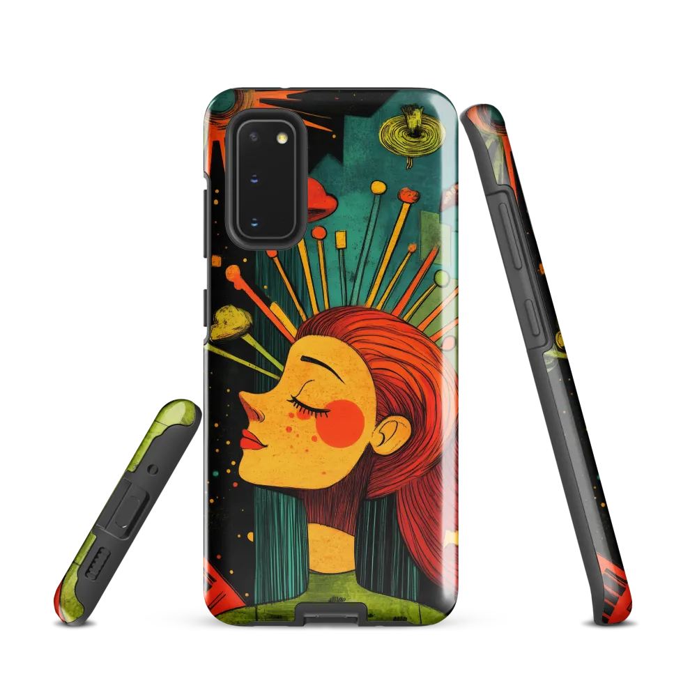 Cosmic Dreams: A Surreal Reflection | Phone Case |  S20 | Tough Case | Glossy