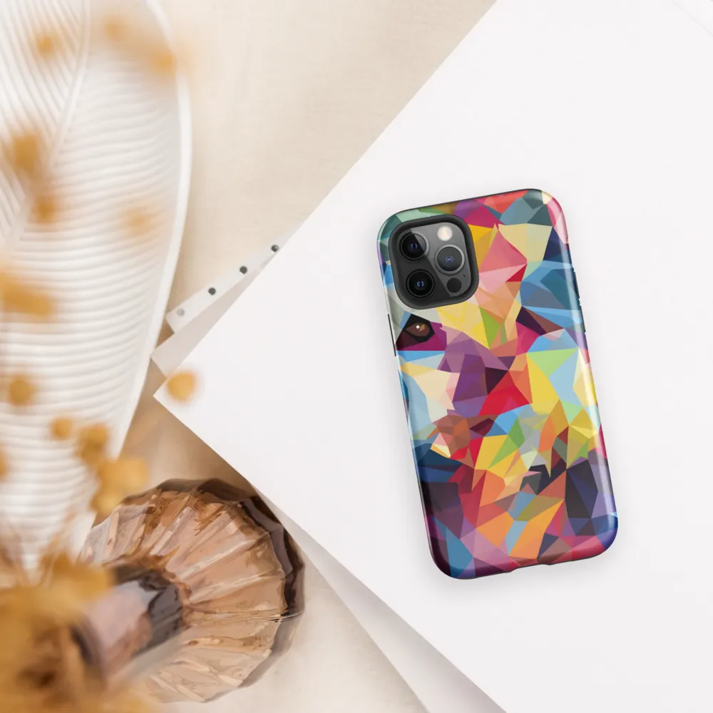 Playful Geometry: The Bear's Face | Phone Case |  12 Pro | Tough Case | Glossy