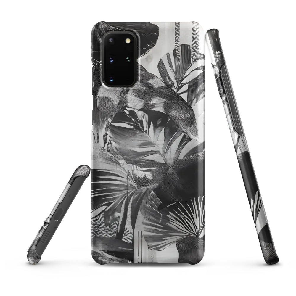 Monochrome Serenity in Tropical Foliage