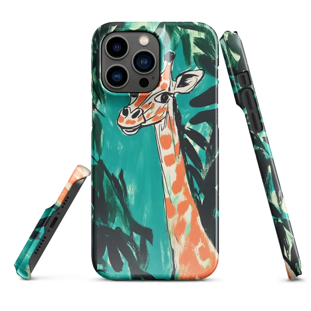 Curious Giraffe in Lush Greenery | Phone Case |  14 Pro Max | Snap Case | Glossy