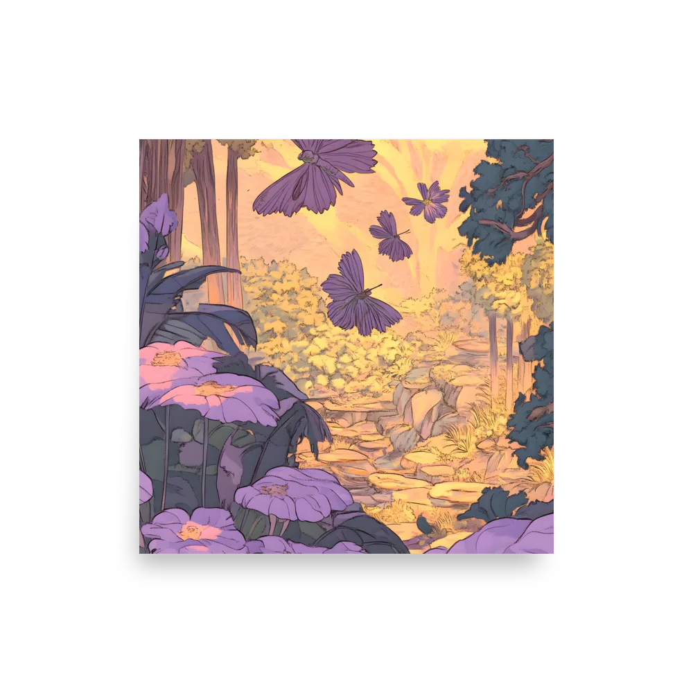 A Serene Dance of Butterflies | Poster | 14″×14″