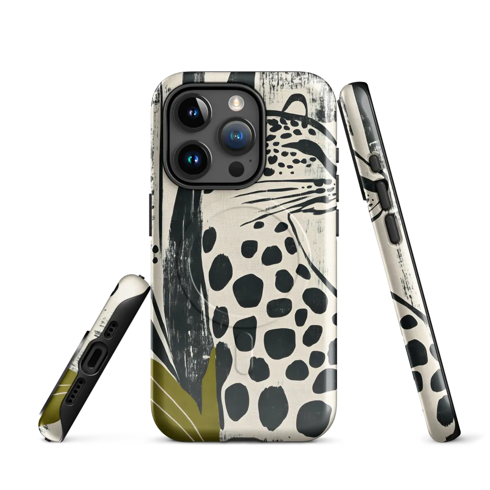 Leopard in Silhouette: A Modern Appeal | Phone Case |  15 Pro | MagSafe® Tough Case | Glossy